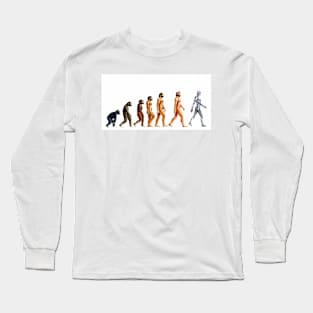 Artificial intelligence evolution illustration (T495/0064) Long Sleeve T-Shirt